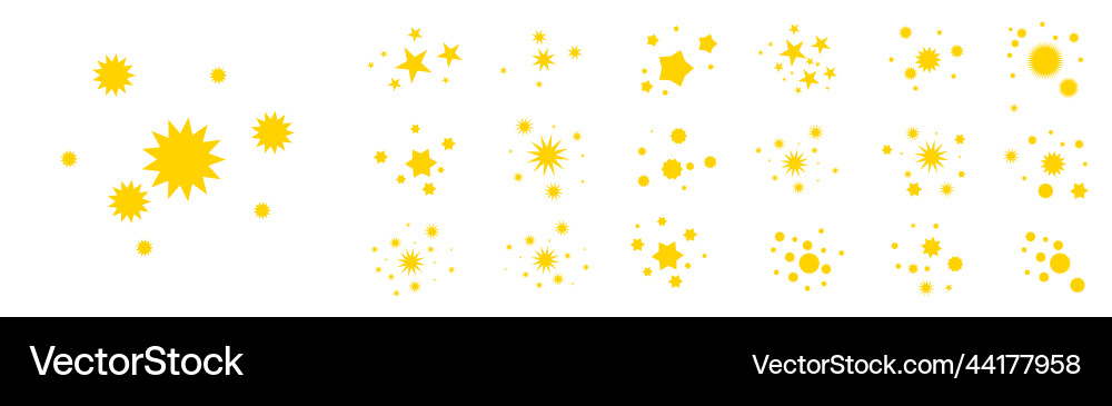 Sterne Licht Funken am Himmel Weihnachten Feuerwerk Wohnung Sterne Licht Funken am Himmel Weihnachten Feuerwerk Wohnung vektorbild