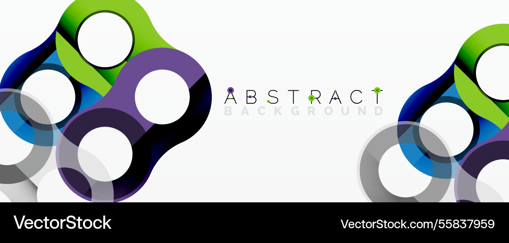 Abstract composition with intertwined circular Abstract composition with intertwined circular Vector Image