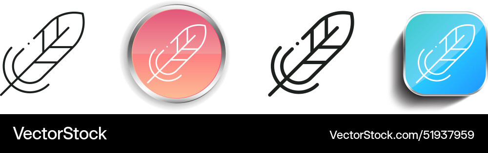 Bird icon thin linear regular and button style Bird icon thin linear regular and button style vector image
