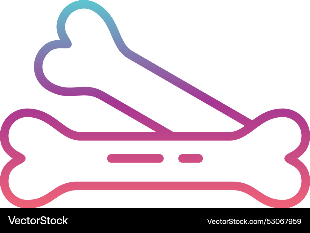 Bone line gradient design Vector Image