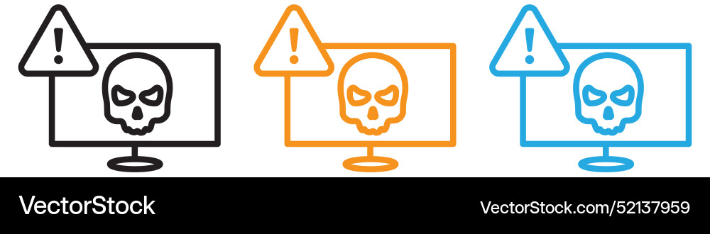 Cyber crime logo set collection for web app ui Cyber crime logo set collection for web app ui vector image