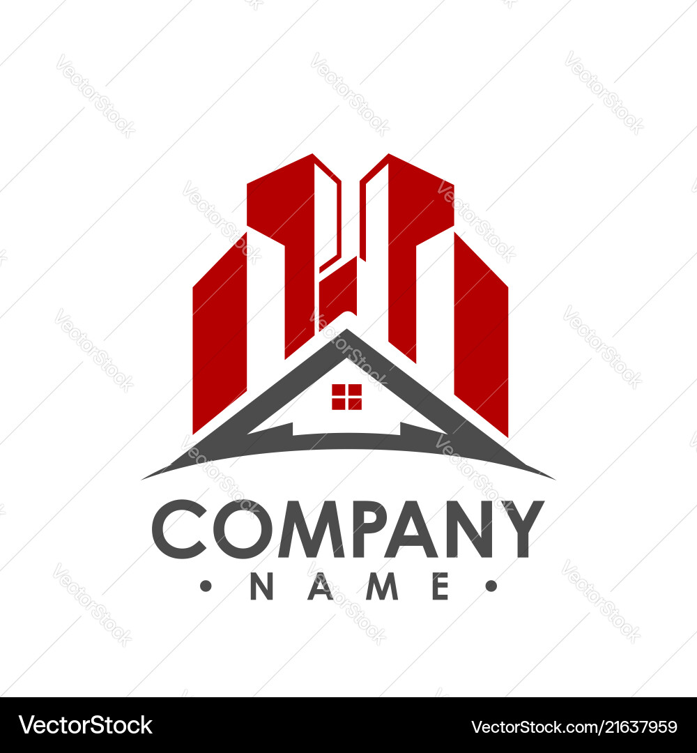 Farmhouse Real Estate Logo vector image