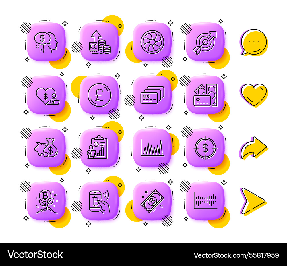 Line graph bitcoin pay and project Line graph bitcoin pay and project vector image