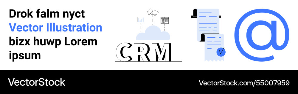 Modern crm concept with text cloud computing Vector Image