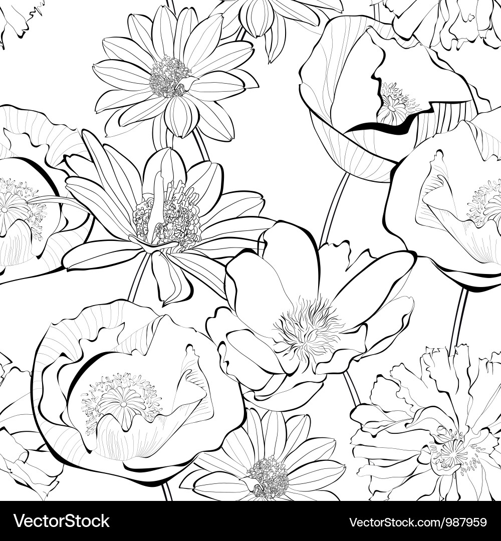 Seamless wallpaper Vector Image