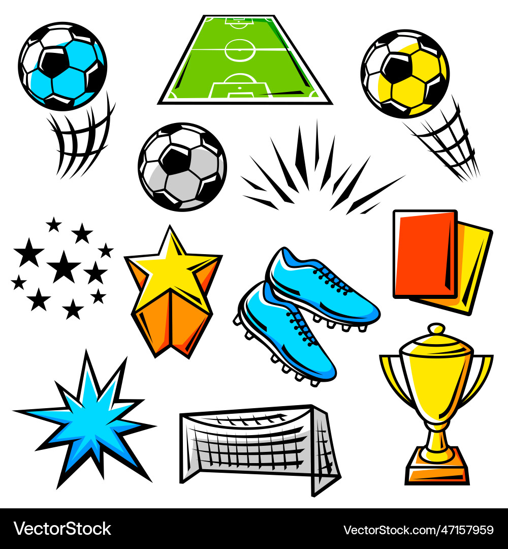 Soccer Symbol Set - Football Icons Vector Image