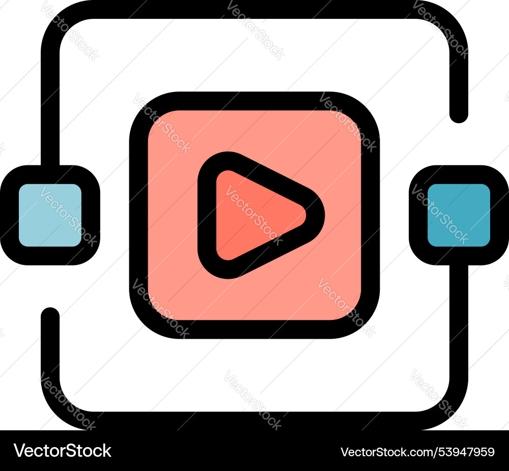 Video player connecting with two devices using Video player connecting with two devices using vector image