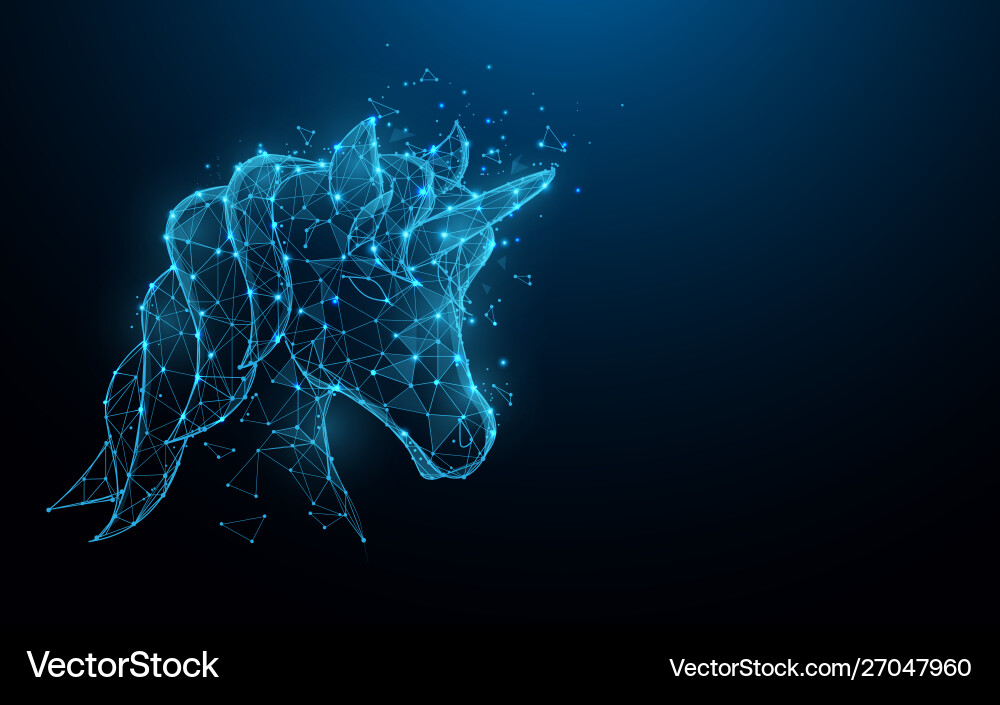 Abstract Unicorn Particle Art vector image