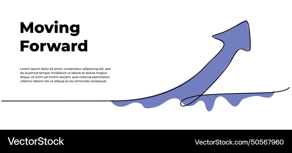 Continuous line design of arrow pointing up one Continuous line design of arrow pointing up one vector image