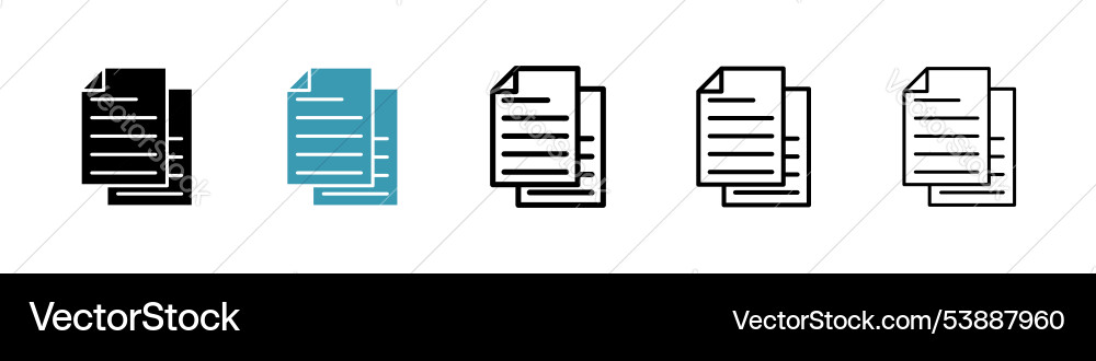 Duplicate icon set Duplicate icon set vector image