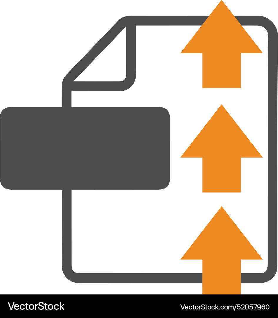 Upload outline icon symbol image Vector Image