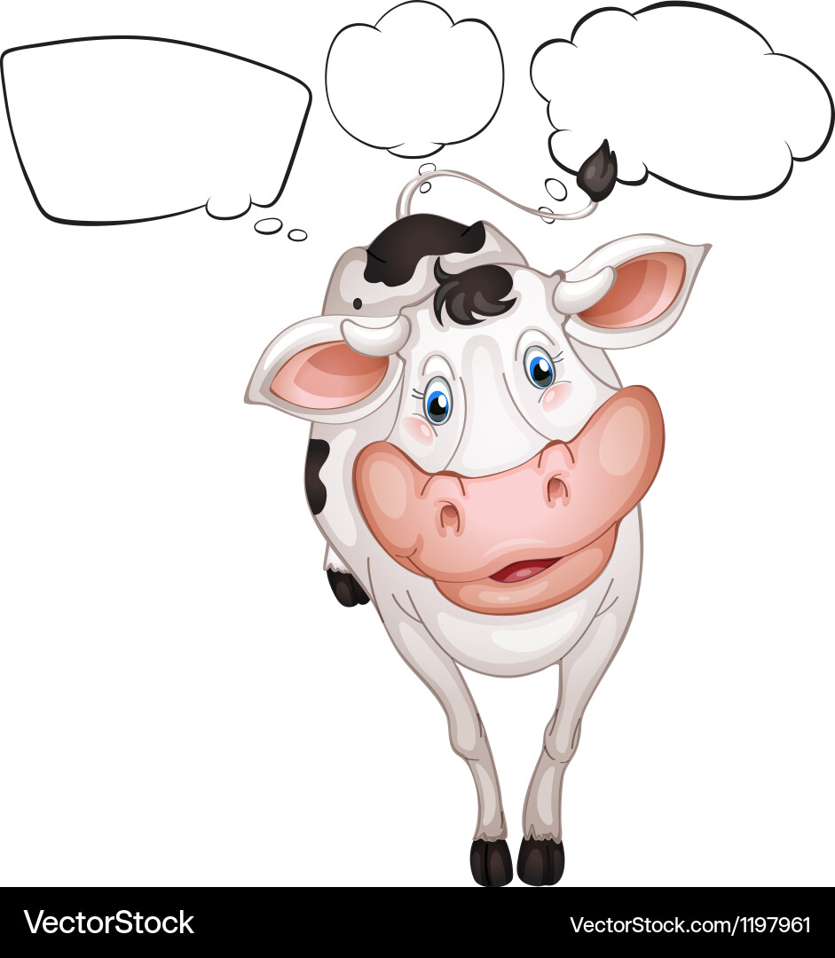 A cow with empty callouts vector image