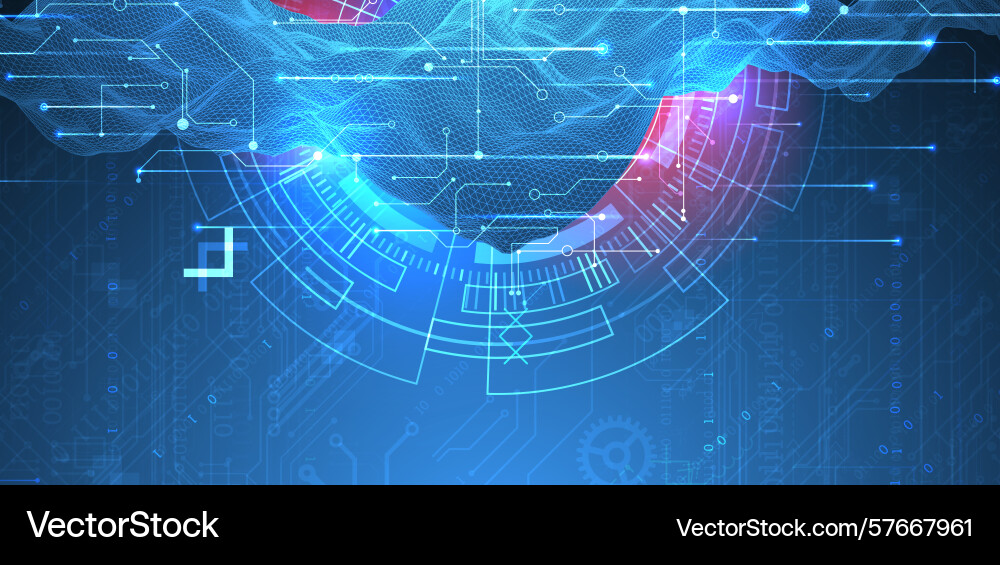 Abstract data background with wireframe wave Abstract data background with wireframe wave vector image