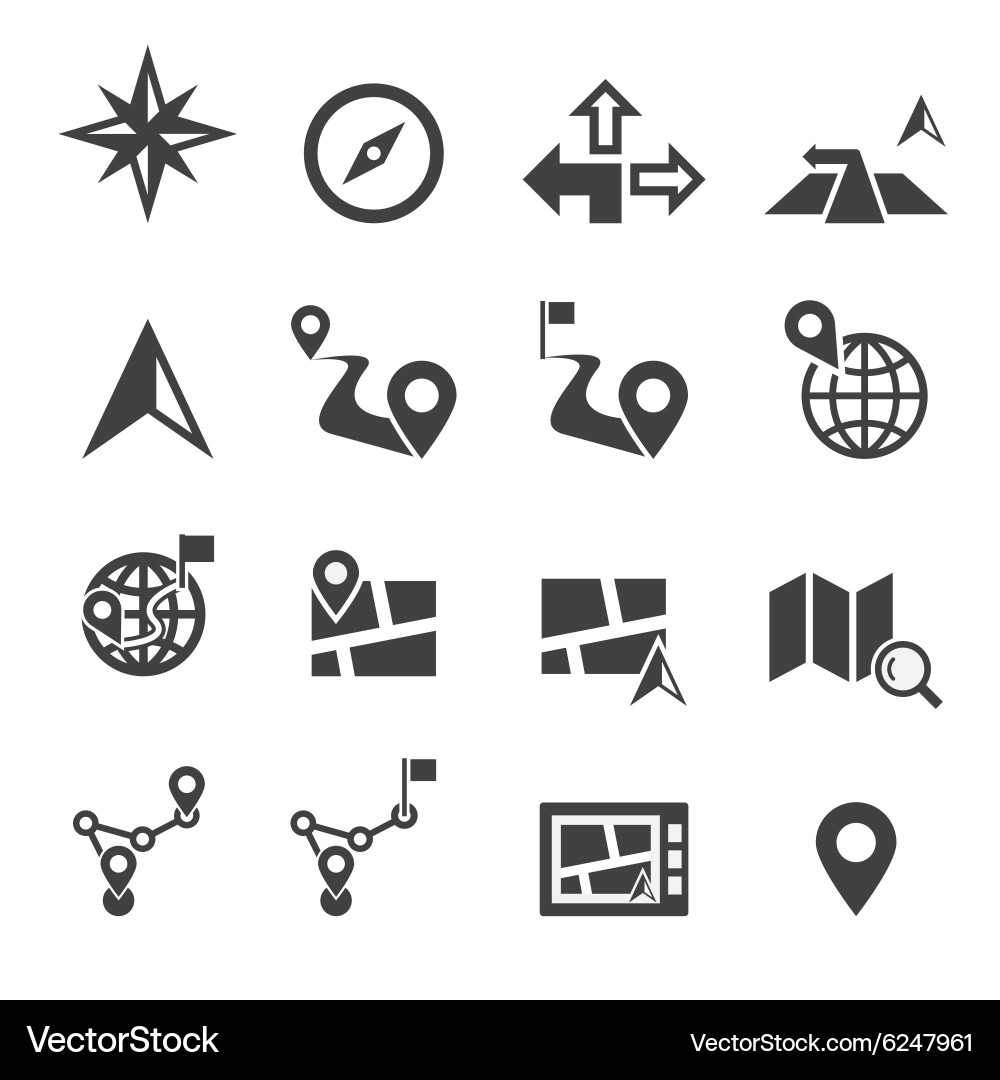 Navigation Icons Set vector image