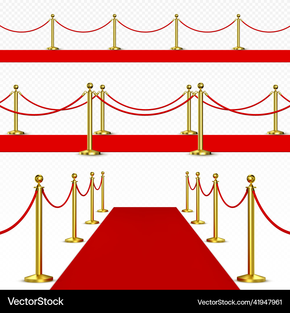 Red Carpet Event Set Vector Image
