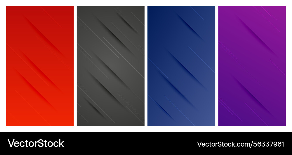 Set of abstract gradient backgrounds with lines Set of abstract gradient backgrounds with lines vector image
