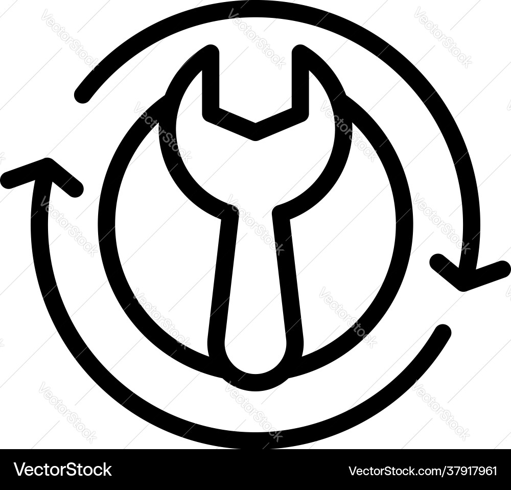 Settings backup icon outline style Settings backup icon outline style vector image