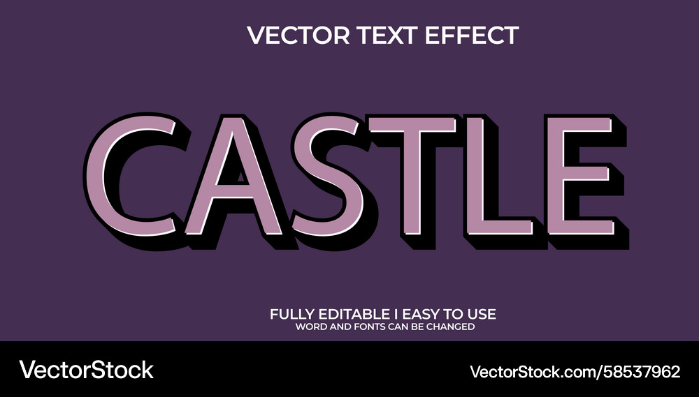 3D Text Effect - Editable Vector Image