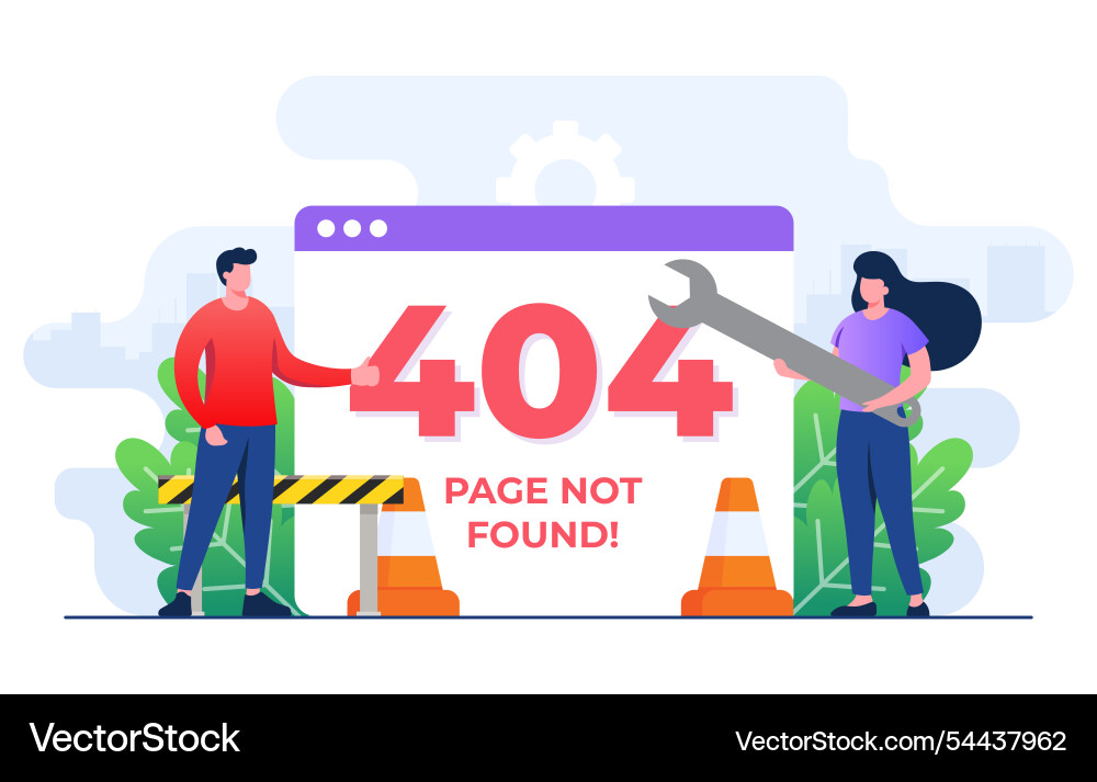 404 error system broken page developers 404 error system broken page developers vector image