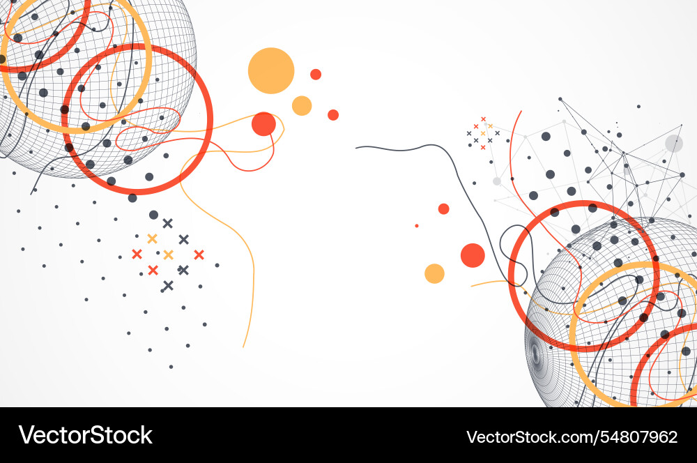 Abstract sphere background with plexus effect 3d Abstract sphere background with plexus effect 3d vector image