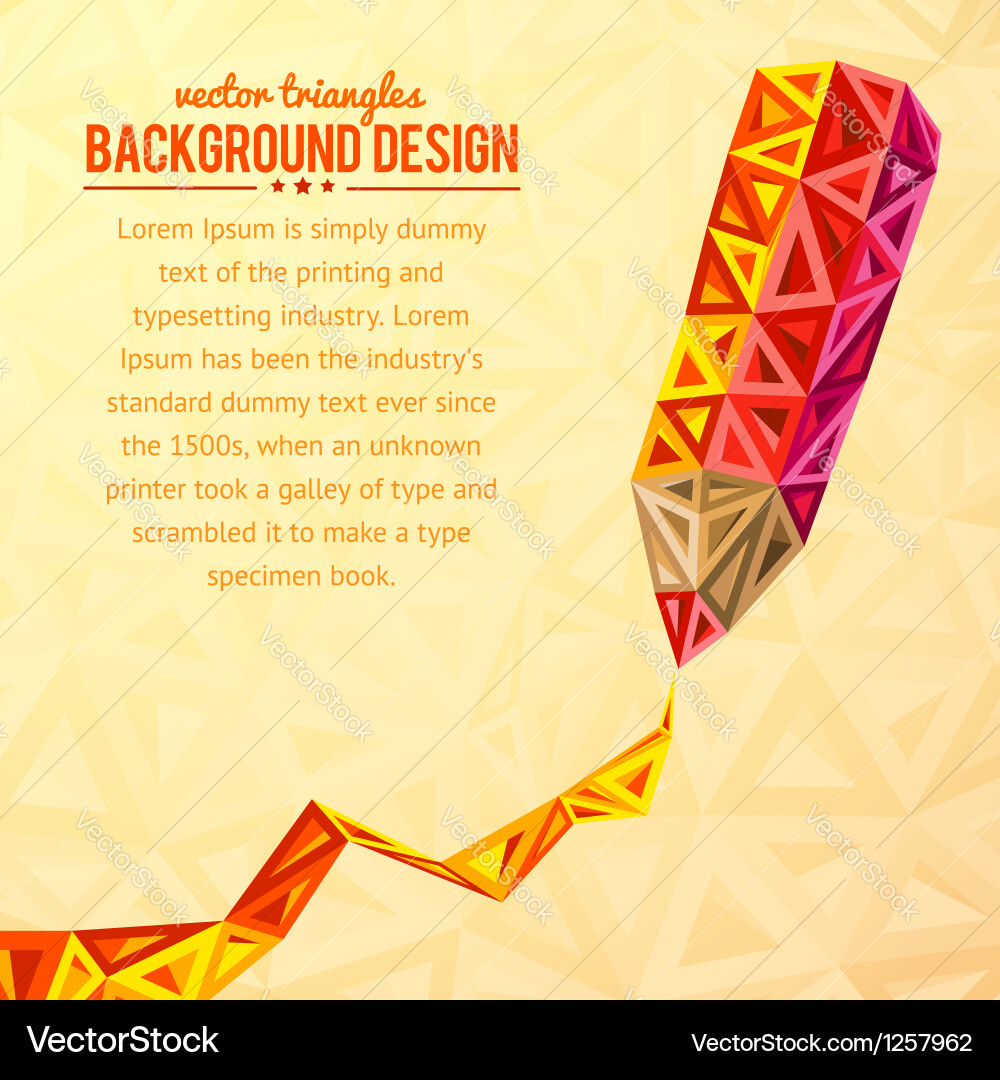 Abstract Triangles Background vector image