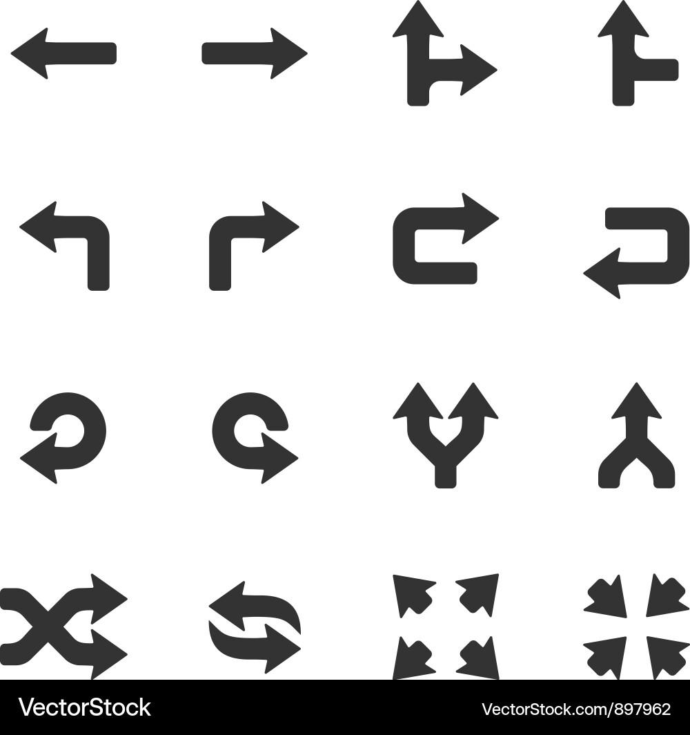 Arrow Icons - Navigation Set vector image
