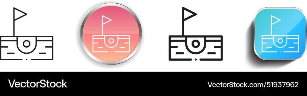 Birdie icon thin linear regular and button style vector image