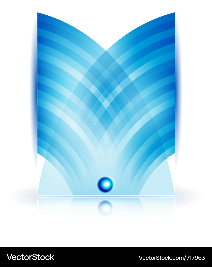 Abstract Blue Wave Pattern Vector Image