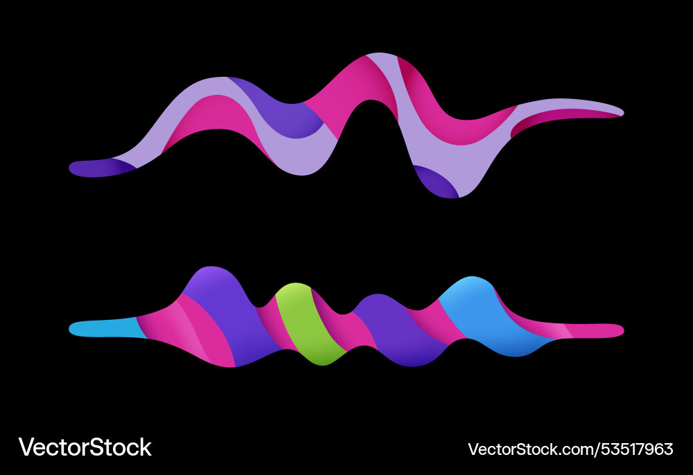 Abstract colorful sound waves lines Abstract colorful sound waves lines Vector Image