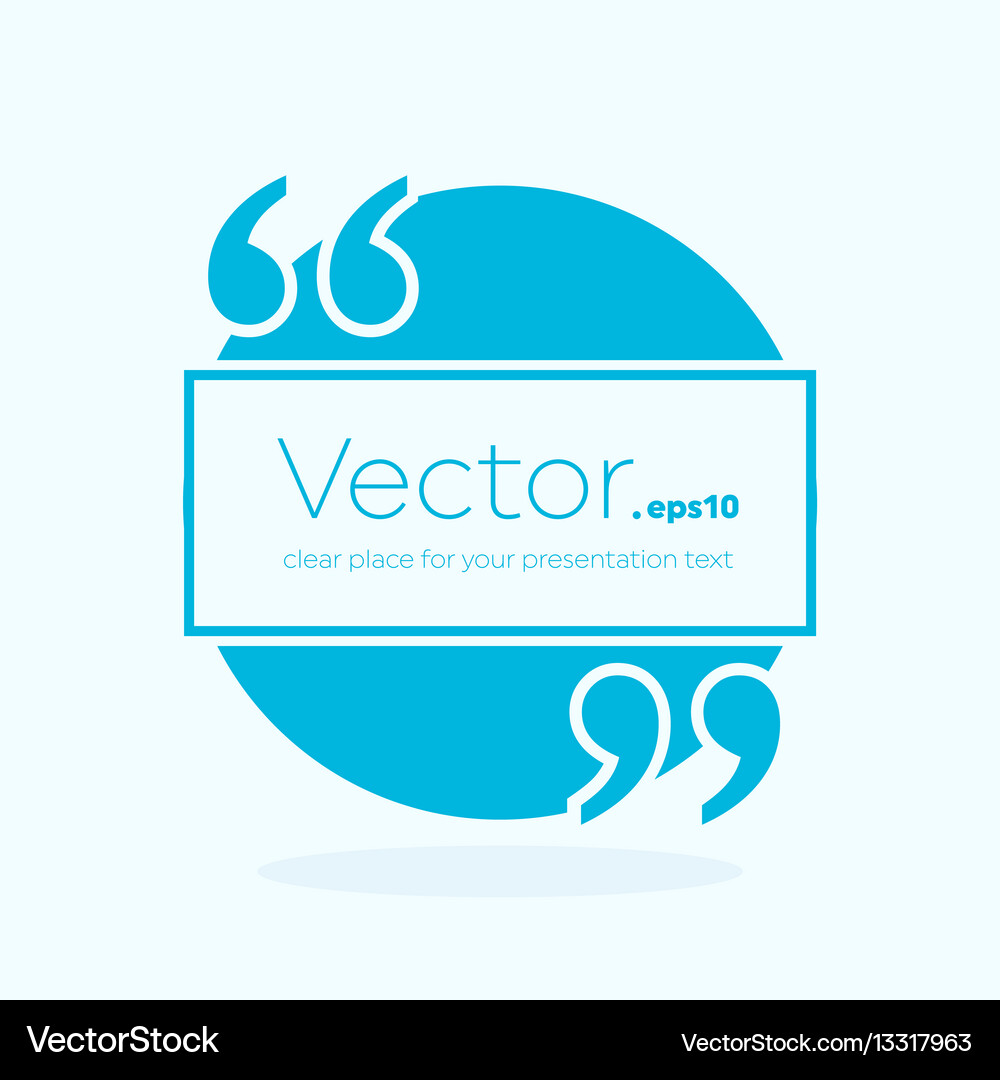 Abstract concept empty speech square quote Vector Image