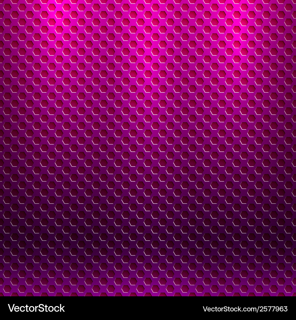 Abstract seamless metallic pattern with hexagon Vector Image