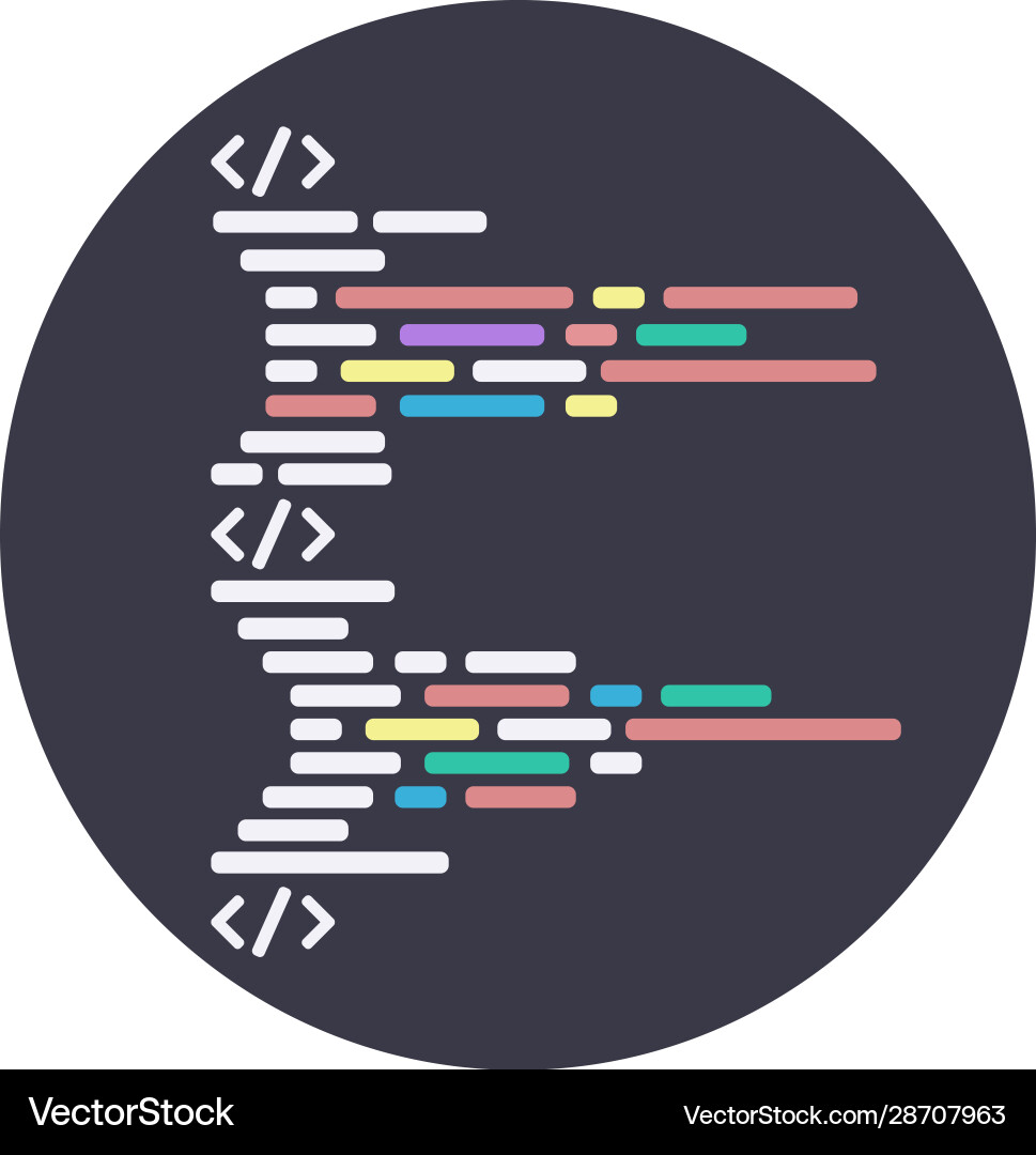 Code Struktur Icon - HTML vektorbild