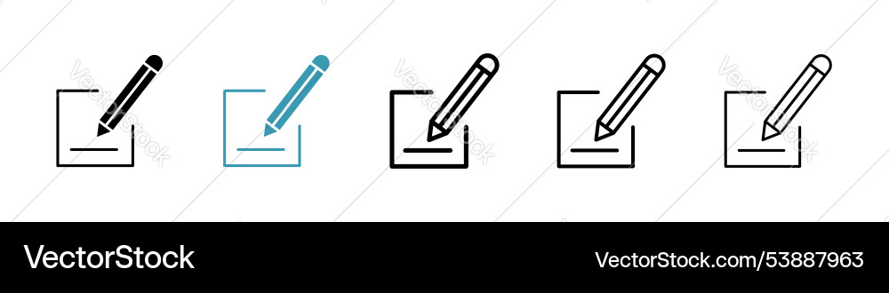 Edit button icon set Edit button icon set vector image