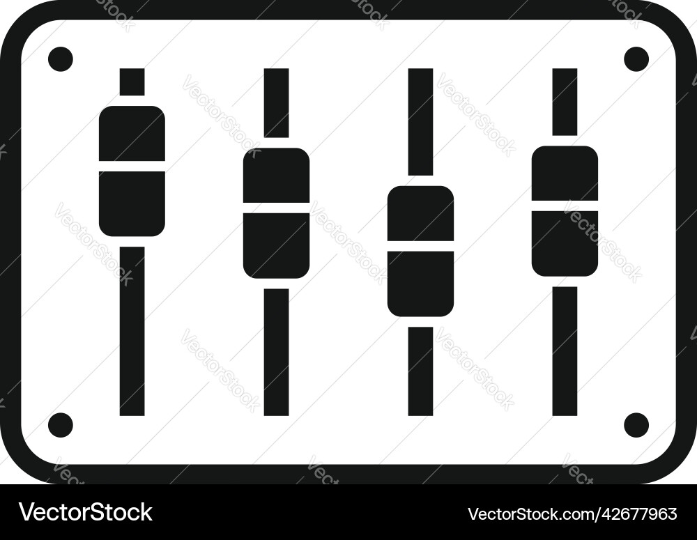 Equalizer device icon simple data system Equalizer device icon simple data system vector image