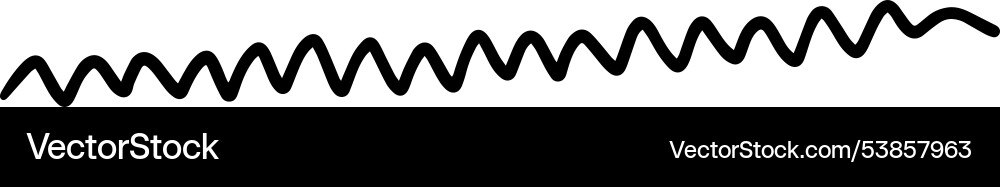 Hand drawn curly divider line icon design element Vector Image