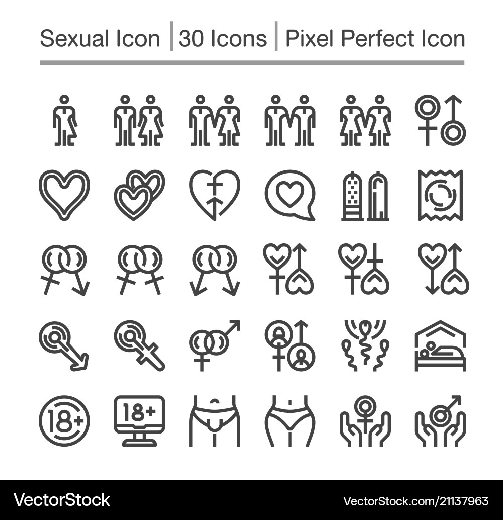 Sex line icon vector image