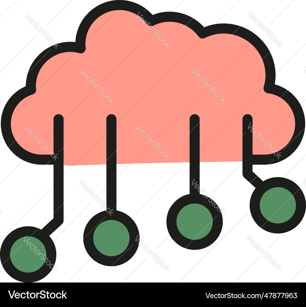 Smart memory icon flat Vector Image