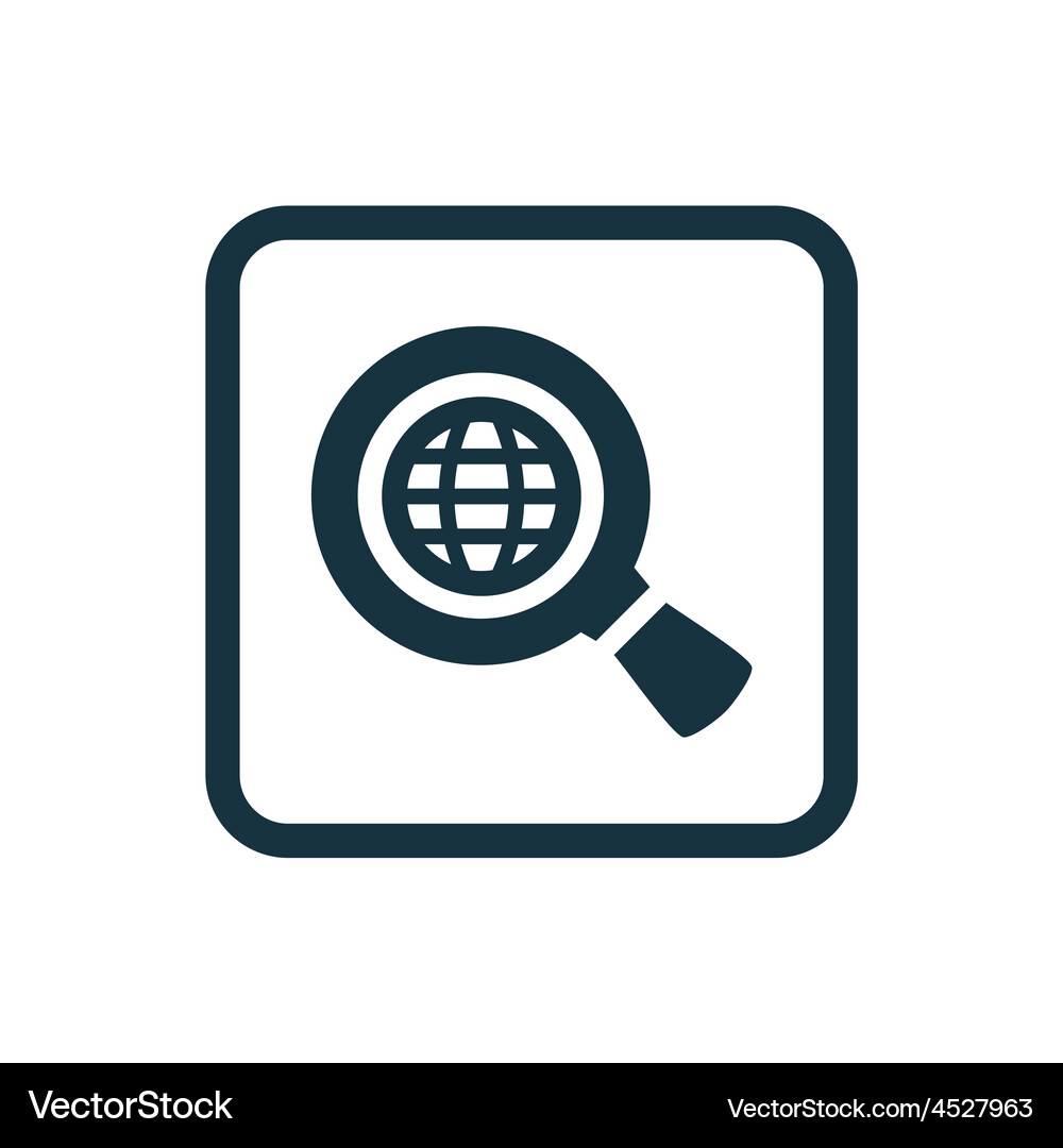 Suche Globus-Symbol Vektorbild