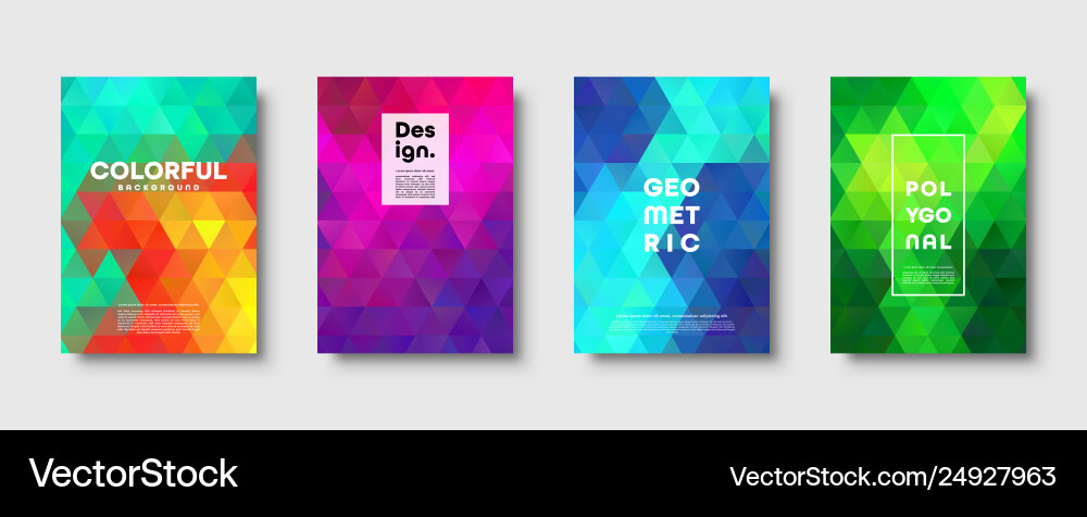 Triangle polygonal abstract background colorful Triangle polygonal abstract background colorful vector image