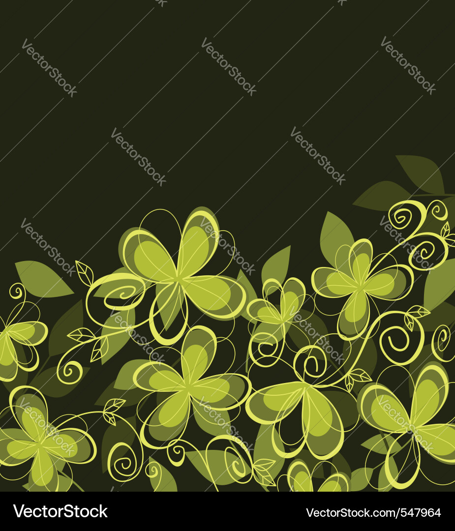 Floral Scroll Pattern Background vector image