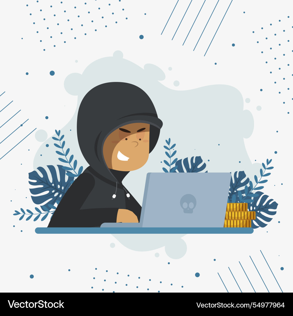 Hacker activity concept Vector Image