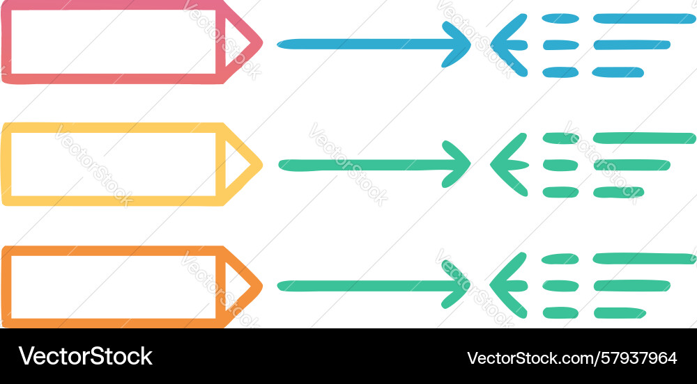 Horizontal Bar Chart with Data Segments Vector Image