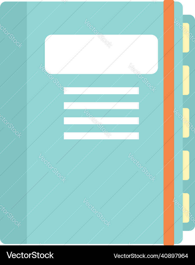 Notebook estimator icon flat isolated Vector Image