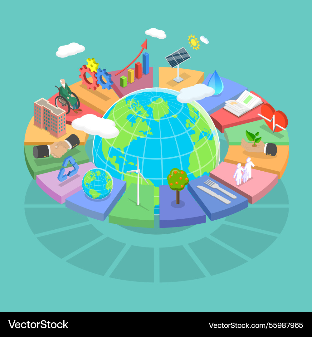 3d isometric flat (55987965) – Royalty-Free Vector | VectorStock
