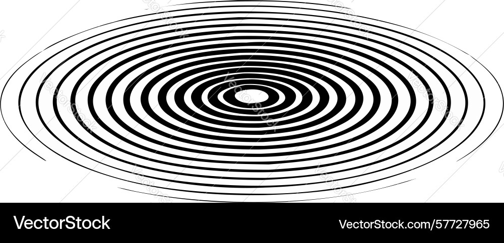 Abstract concentric oval pattern mesmerizing vector image