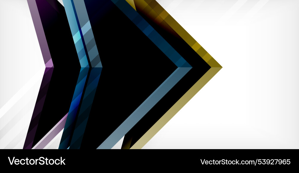 Arrows with 3d effect abstract background Vector Image