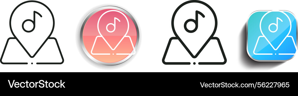 Maps and location icon thin linear regular Vector Image