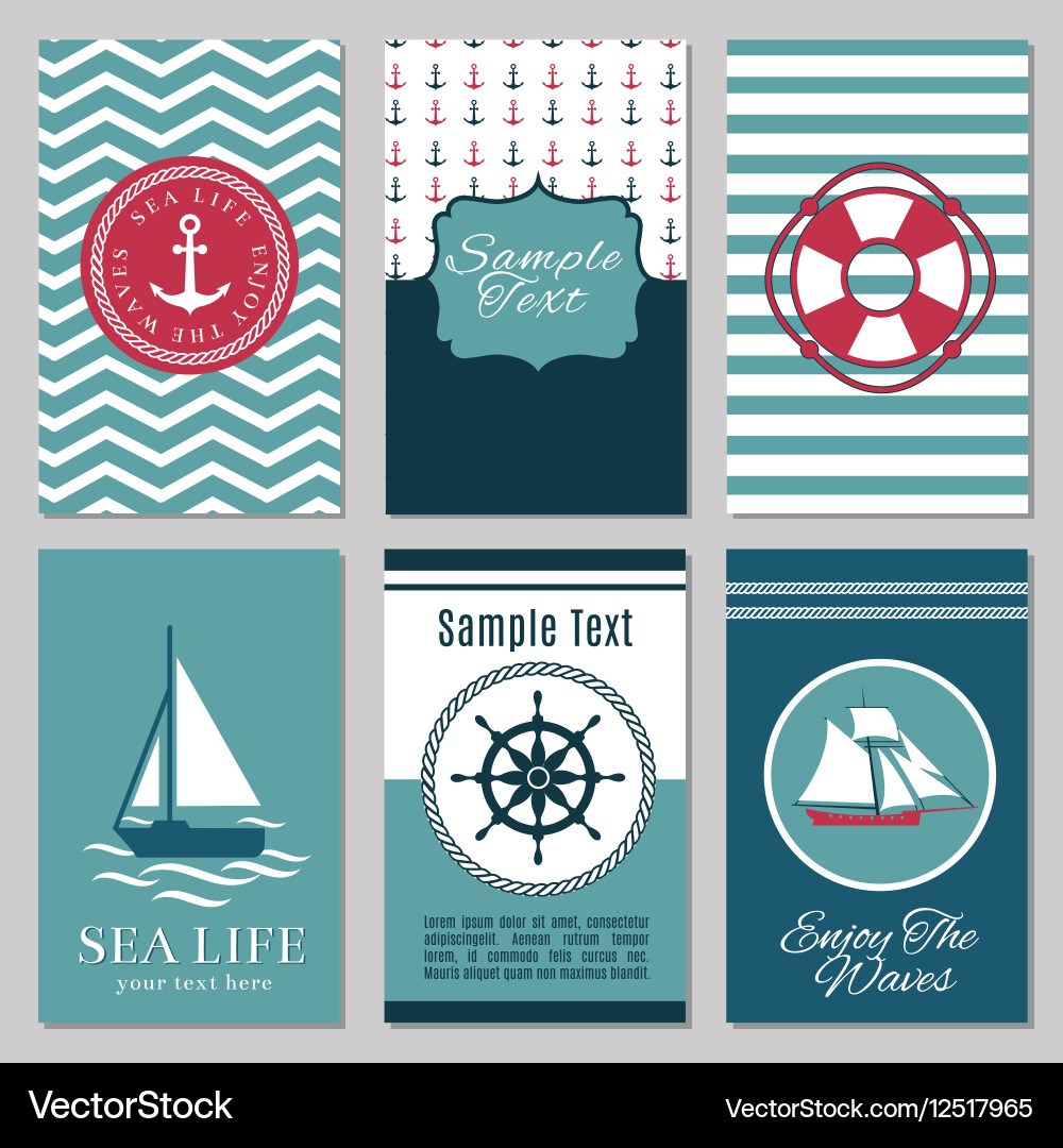 Nautical Summer Collection Vector Image