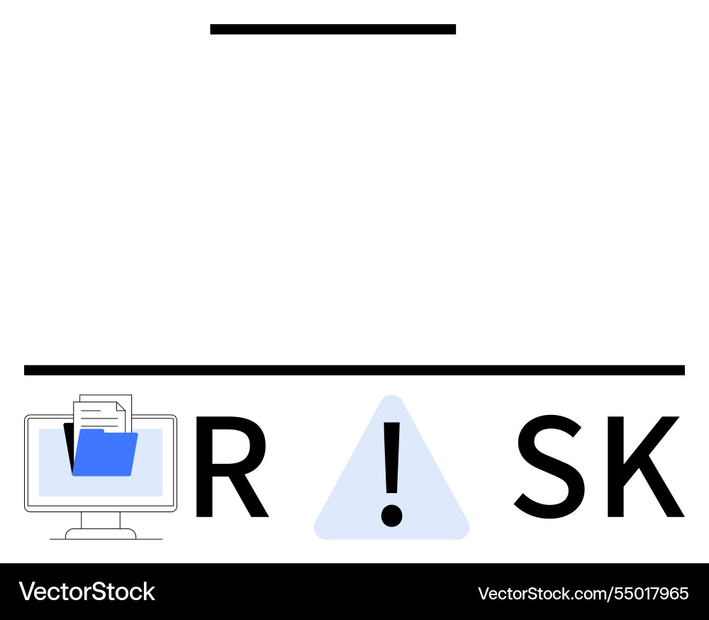 Visual representation of data security risk Visual representation of data security risk vector image