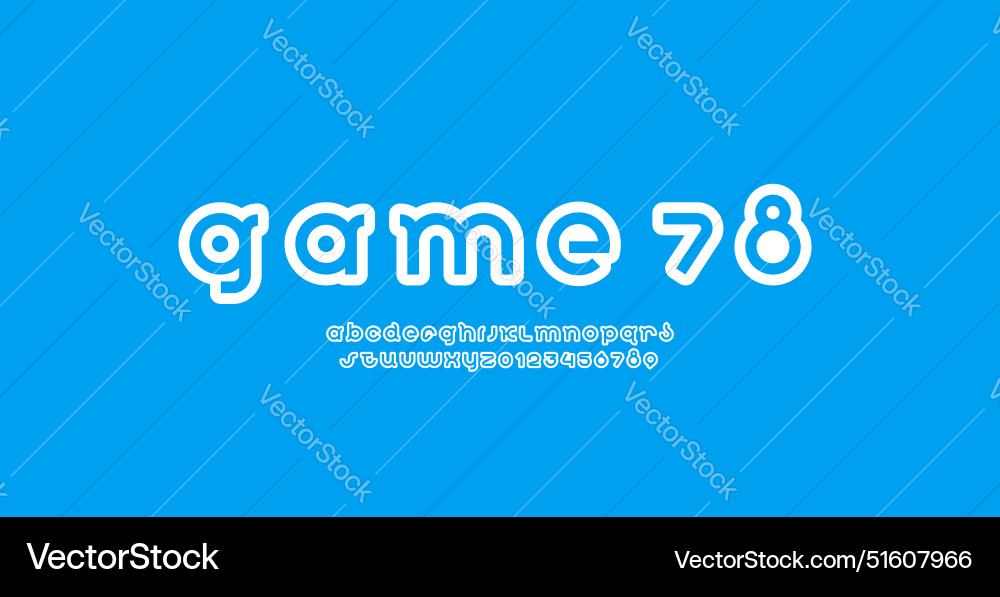 Design font rounded modern outline alphabet Design font rounded modern outline alphabet vector image